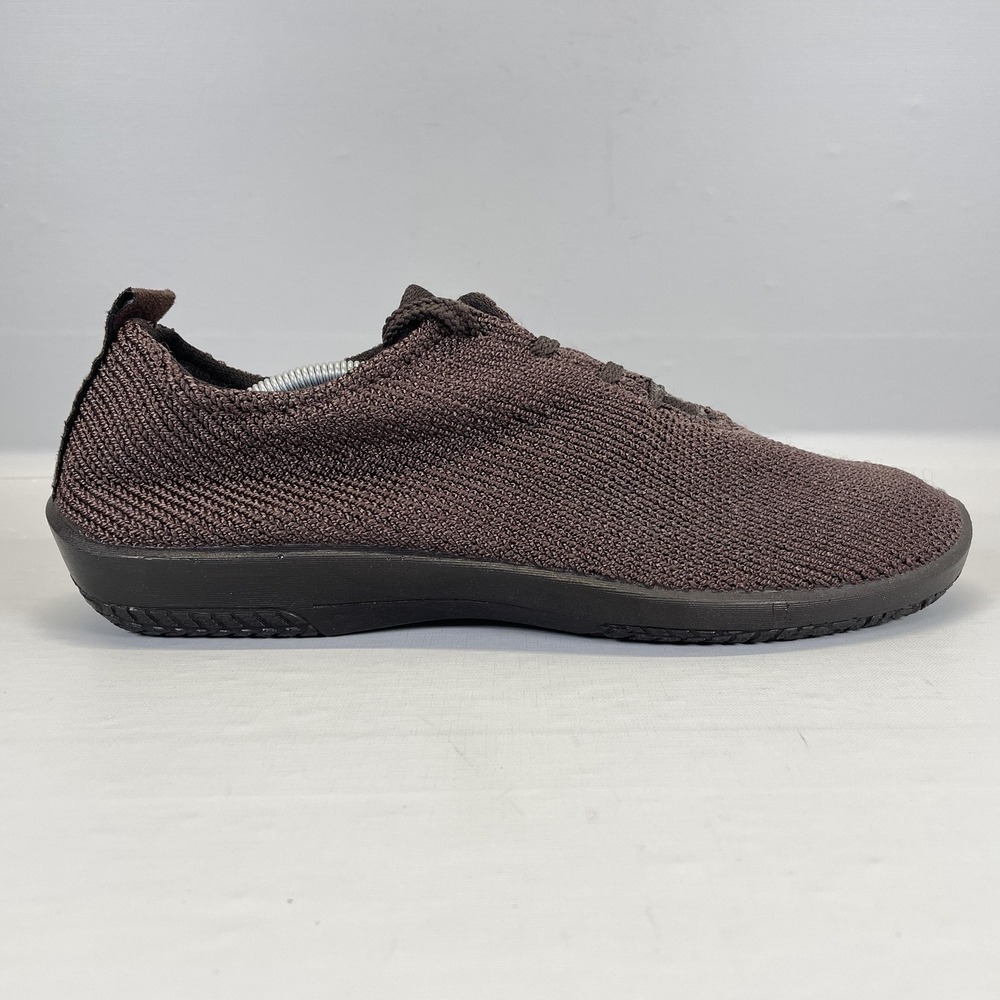Arcopedico Wedge Shoes Womens Size 43 Brown Knit Lace Up Comfort Walking Stretch